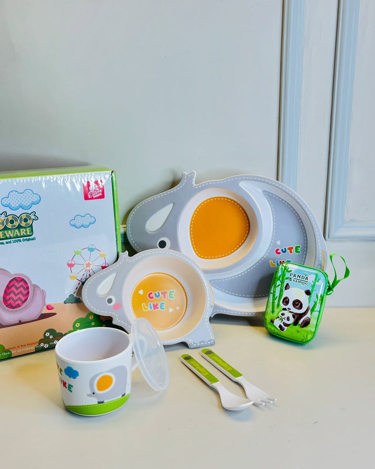 Bamboo Tableware Plate Set For Kids