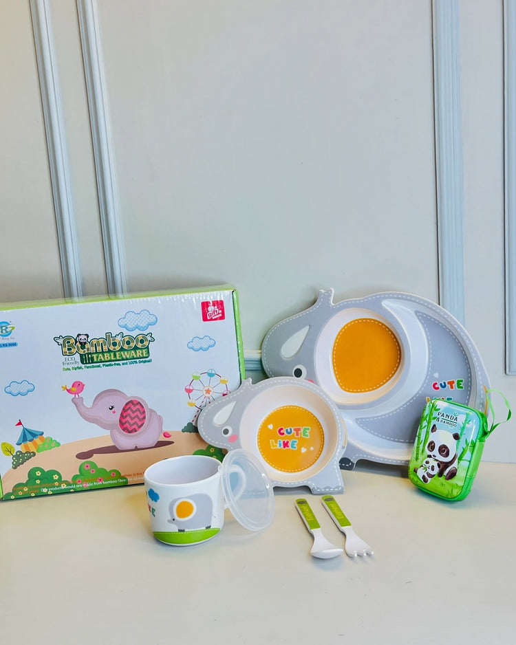 Bamboo Tableware Plate Set For Kids