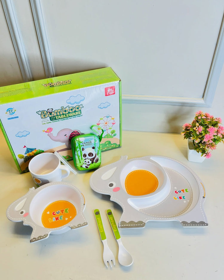 Bamboo Tableware Plate Set For Kids