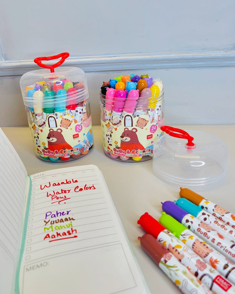 24Pcs-Washable Colourful Pens