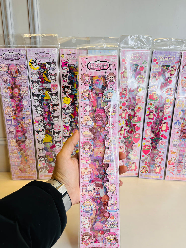 Cartoon Theme Kawaii Stickers-20 Sheets Cute Washi Stickers for Project
