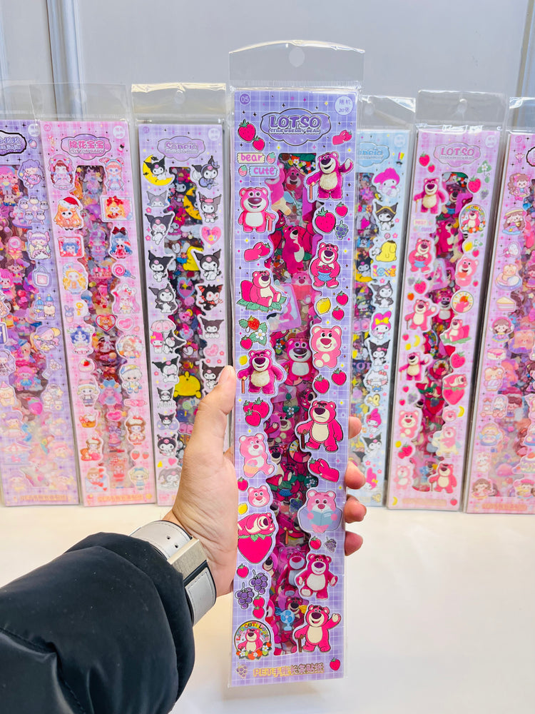 Cartoon Theme Kawaii Stickers-20 Sheets Cute Washi Stickers for Project