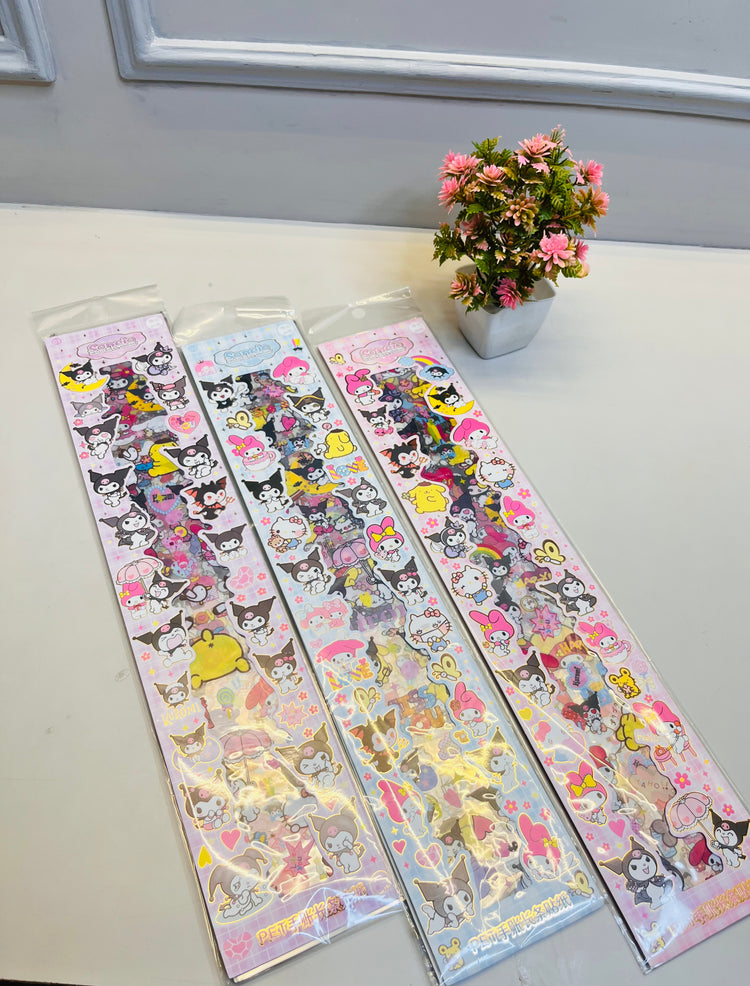 Cartoon Theme Kawaii Stickers-20 Sheets Cute Washi Stickers for Project