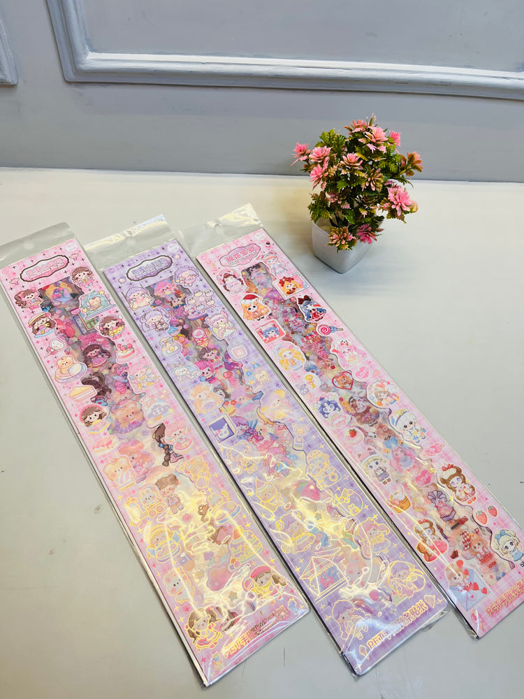 Cartoon Theme Kawaii Stickers-20 Sheets Cute Washi Stickers for Project