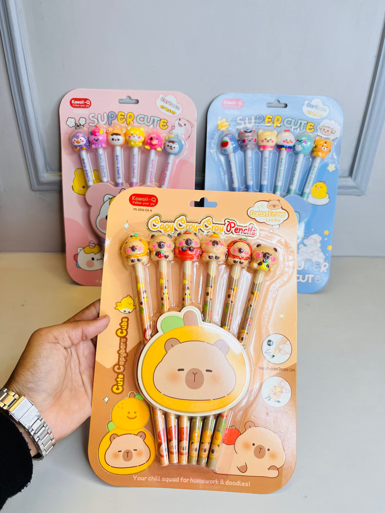 Cute Topper Pencil Set For Kids