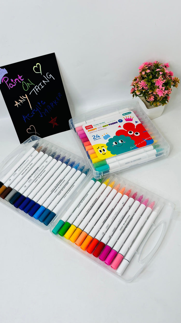 24-Pcs Doodles Acrylic Markers