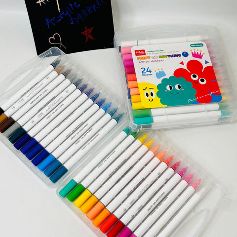 24-Pcs Doodles Acrylic Markers