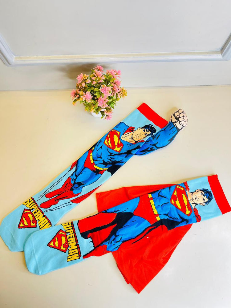 High Socks Super-Man Design