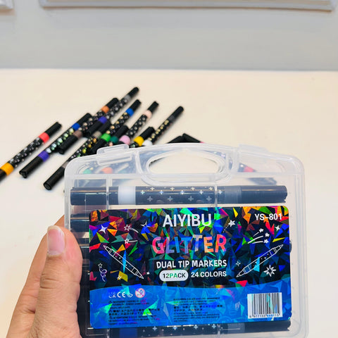 Gliter Dual Tip Marker (Pack of 12)
