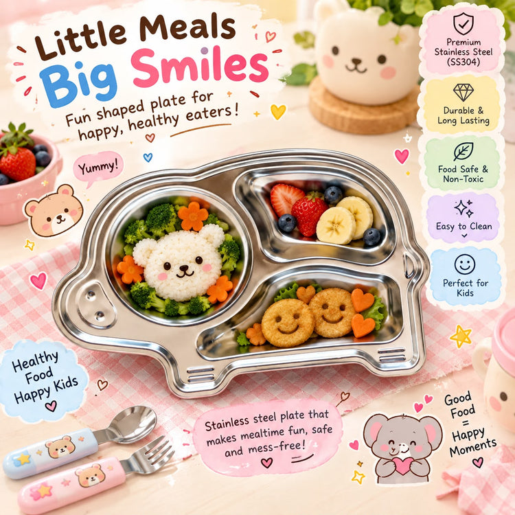 Kids cute shapes meal plate