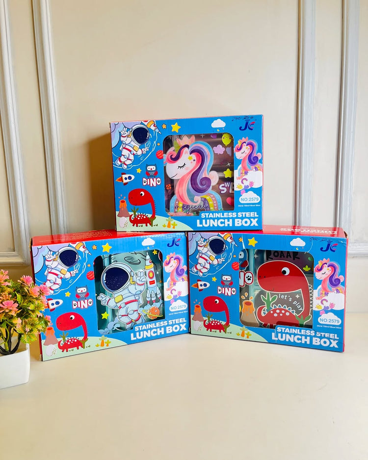 Stainless Steel Lunch Box With 3 Campartments