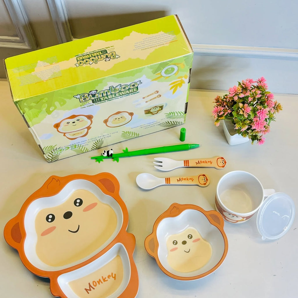 Bamboo Tableware Plate Set For Kids