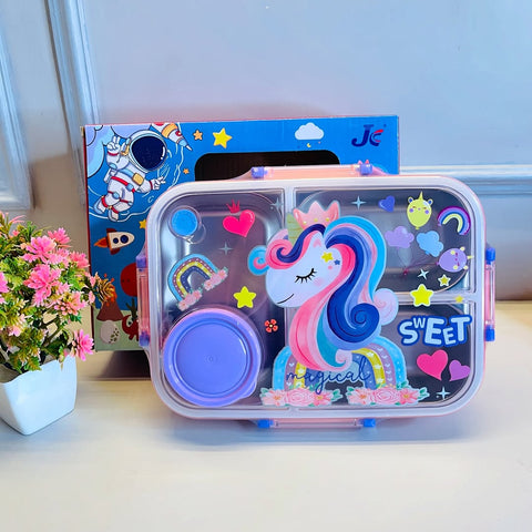 Stainless Steel Lunch Box With 3 Campartments