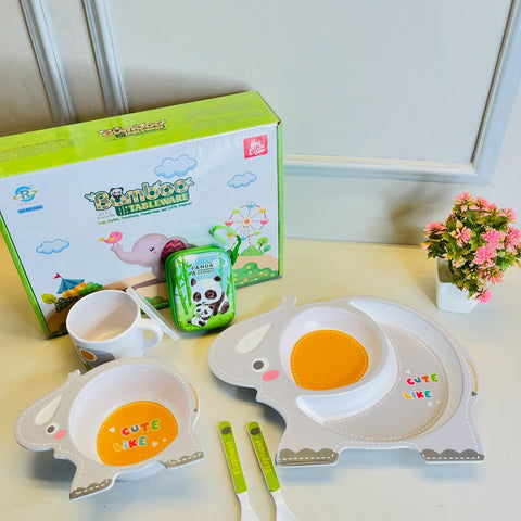 Bamboo Tableware Plate Set For Kids