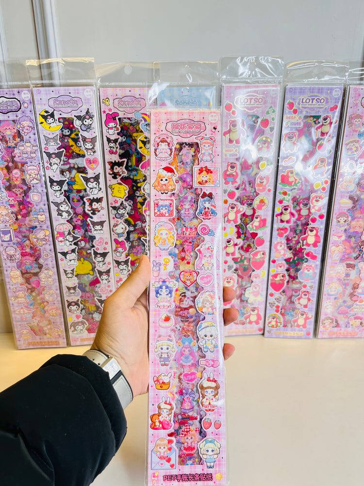 Cartoon Theme Kawaii Stickers-20 Sheets Cute Washi Stickers for Project