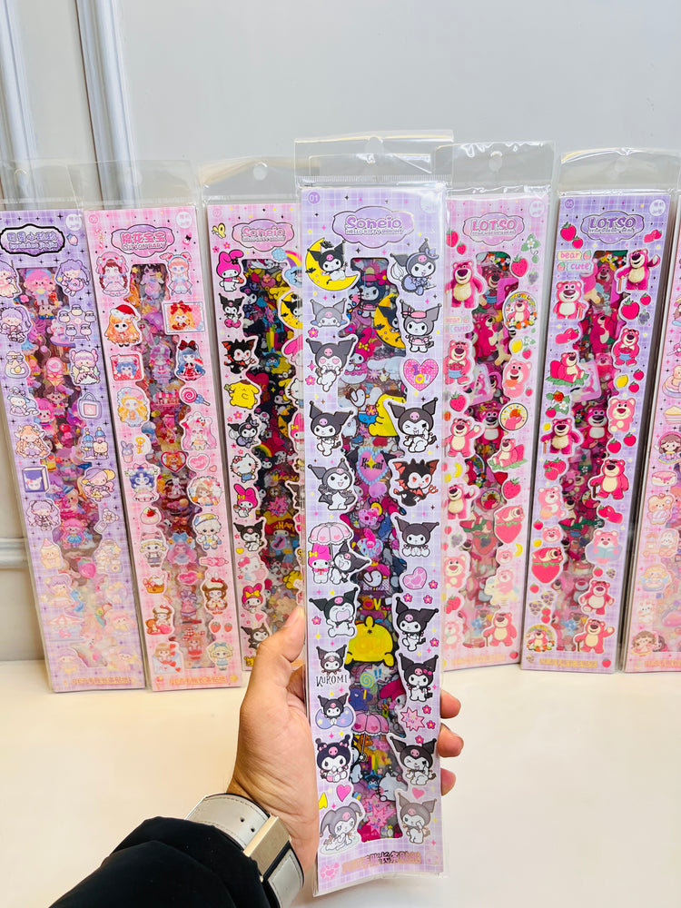 Cartoon Theme Kawaii Stickers-20 Sheets Cute Washi Stickers for Project