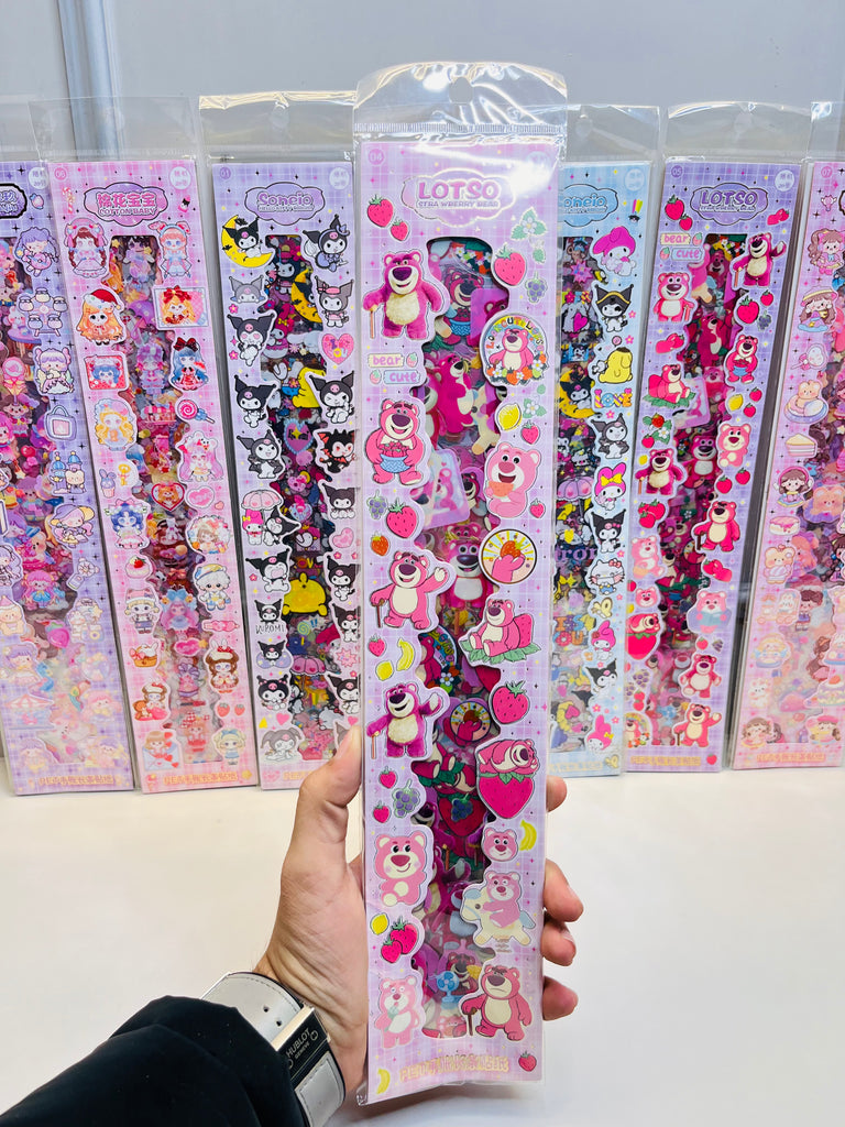Cartoon Theme Kawaii Stickers-20 Sheets Cute Washi Stickers for Project