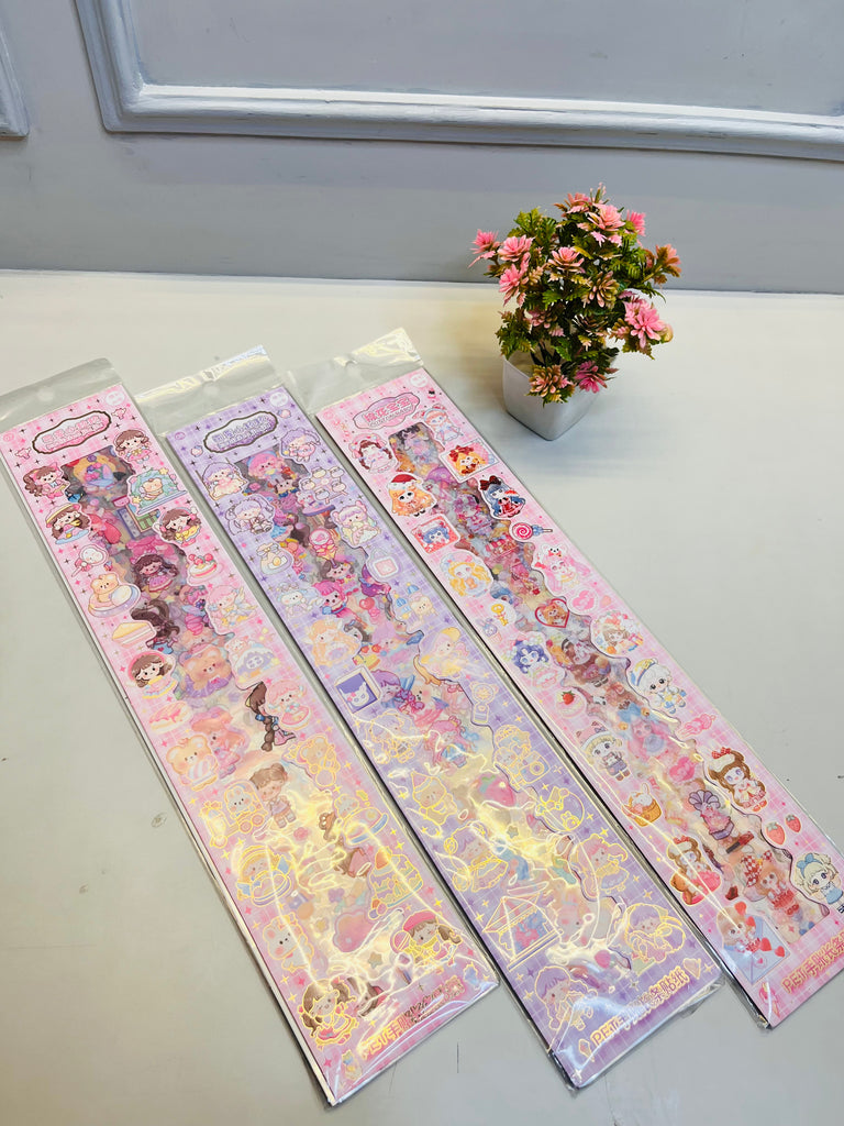 Cartoon Theme Kawaii Stickers-20 Sheets Cute Washi Stickers for Project