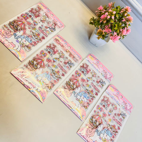 Cute Kawaii Unicorn Decorative Stickers for DIY Scrapbooking and Water Bottles