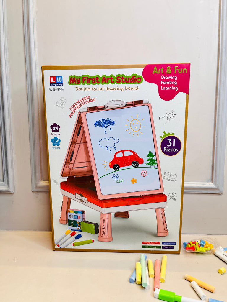 Art & Fun Double-Faced Drawing Board For Kids