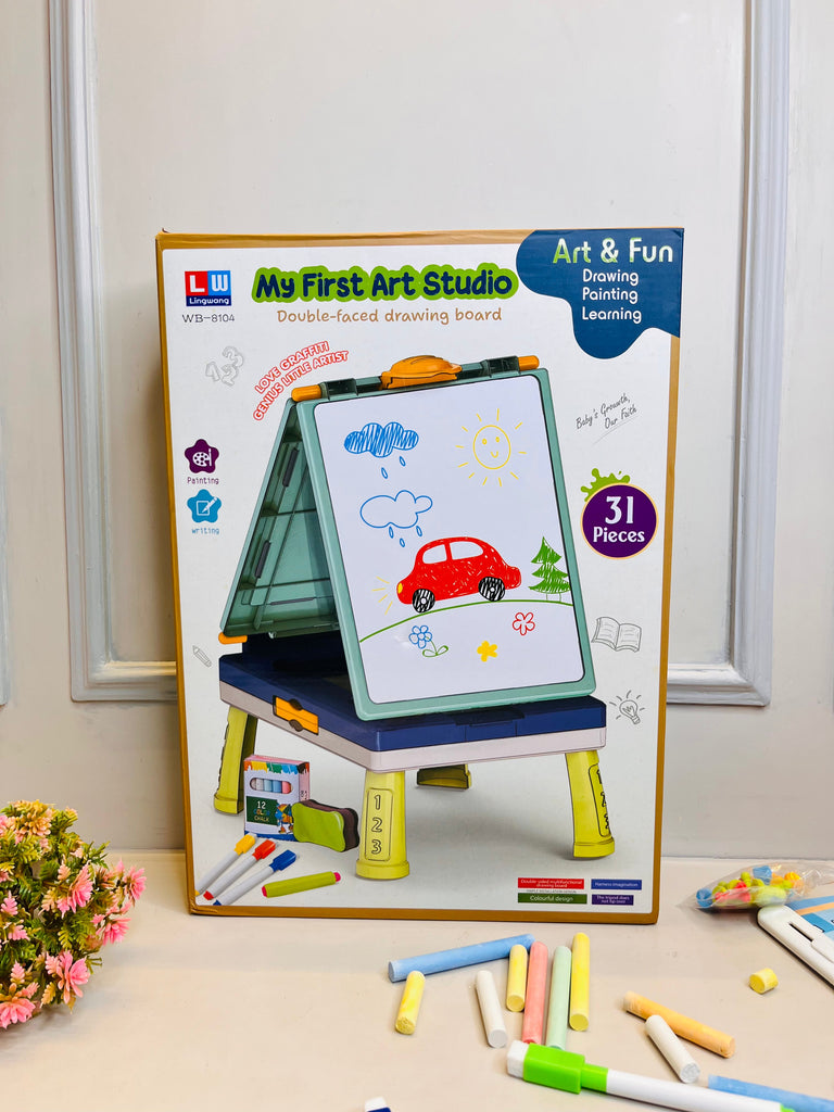 Art & Fun Double-Faced Drawing Board For Kids