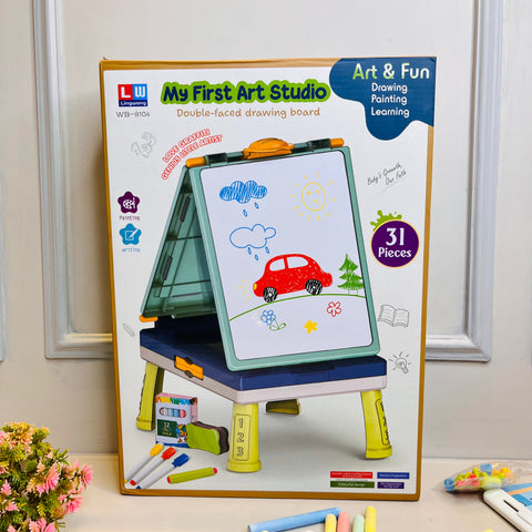 Art & Fun Double-Faced Drawing Board For Kids