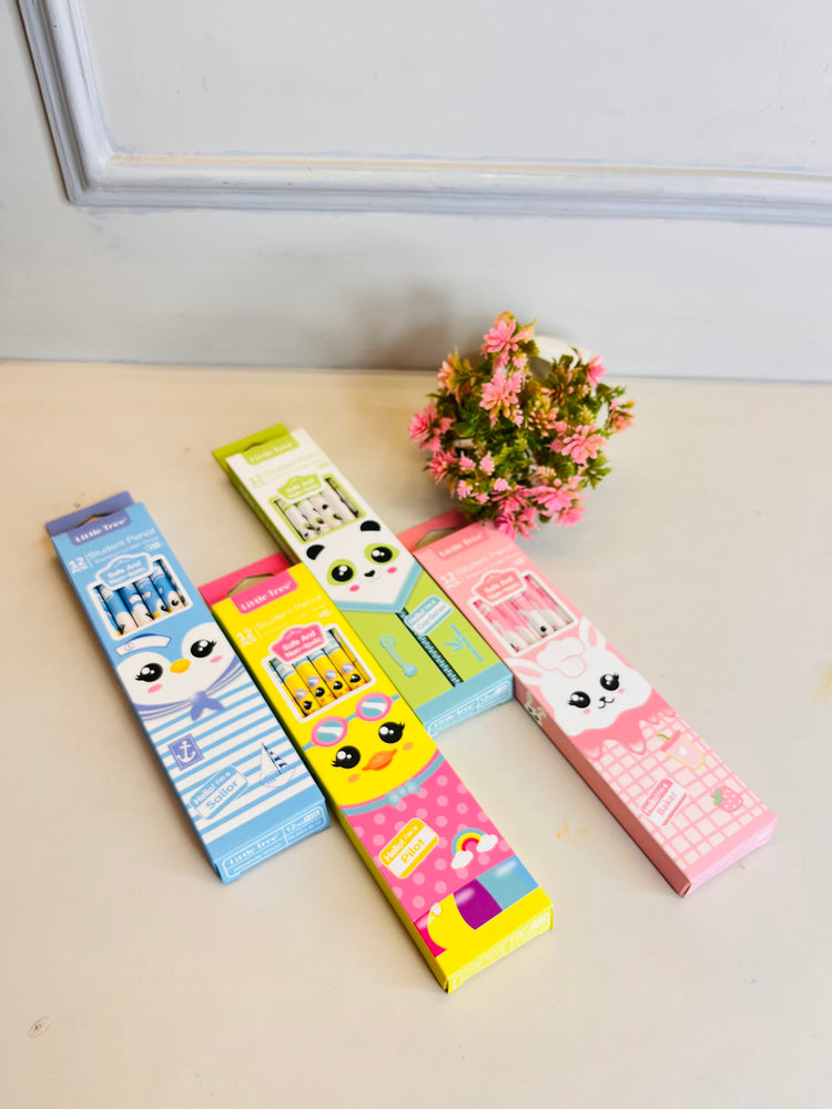 Cute Cartoon Print Pencil Set of 12PCS
