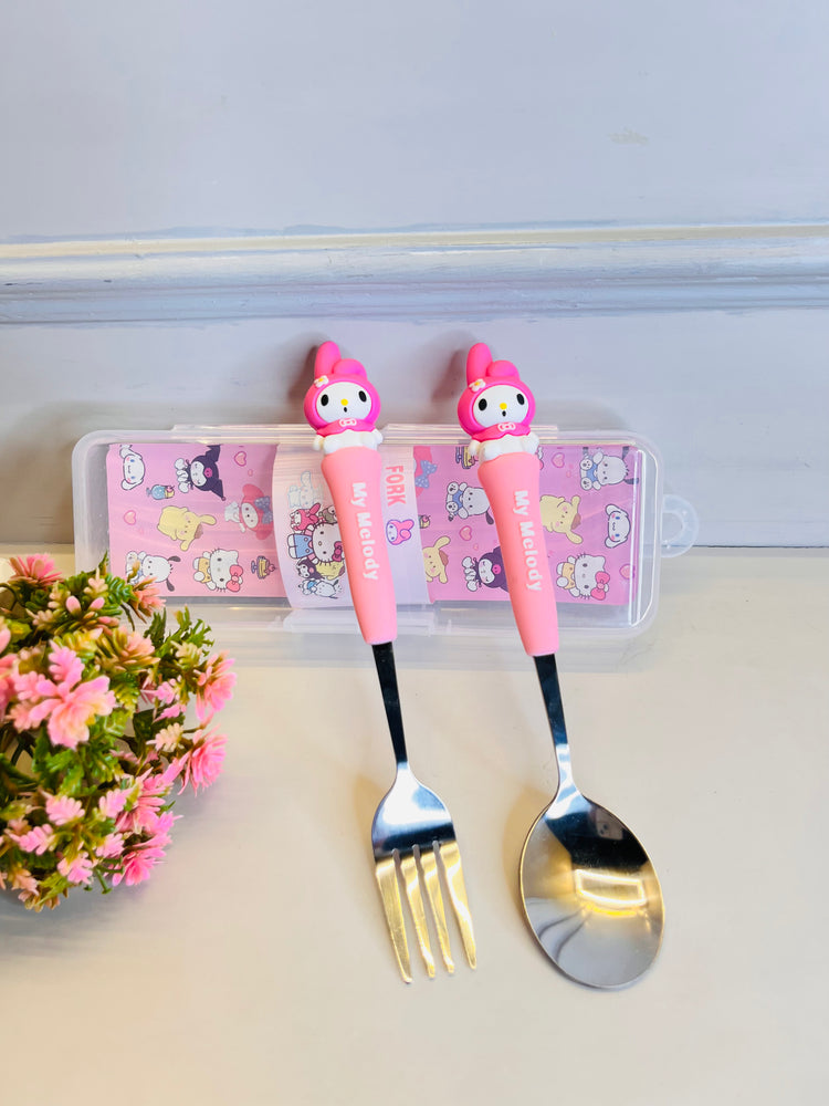 Kids Spoon Fork Set With Storage Case