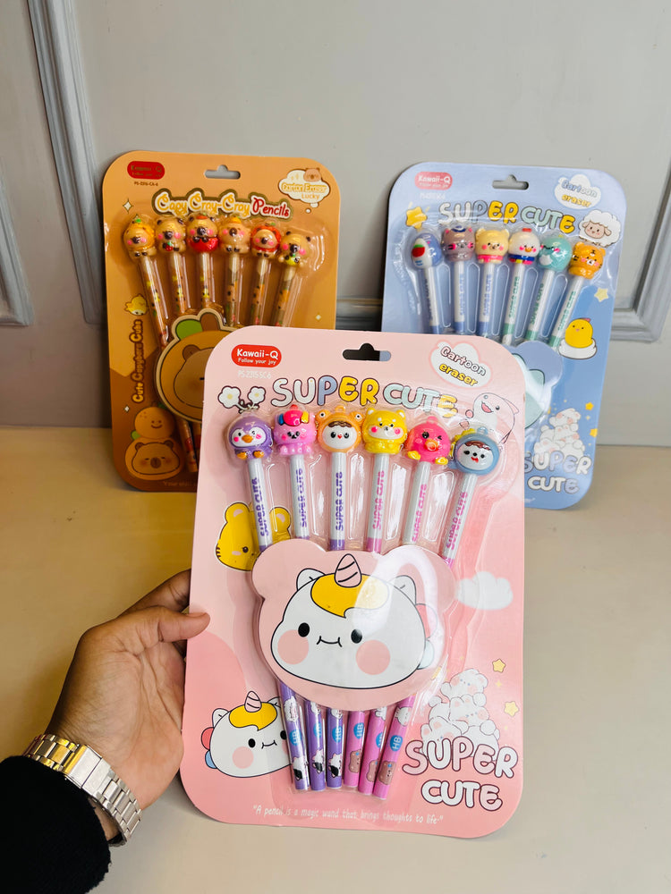 Cute Topper Pencil Set For Kids