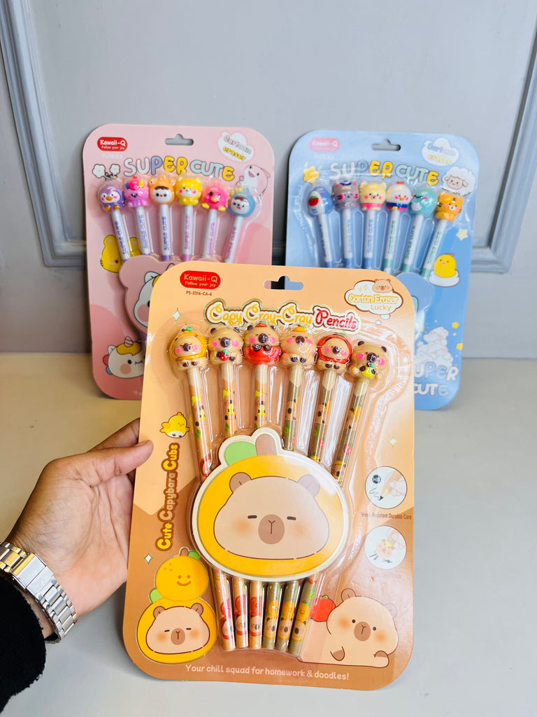 Cute Topper Pencil Set For Kids