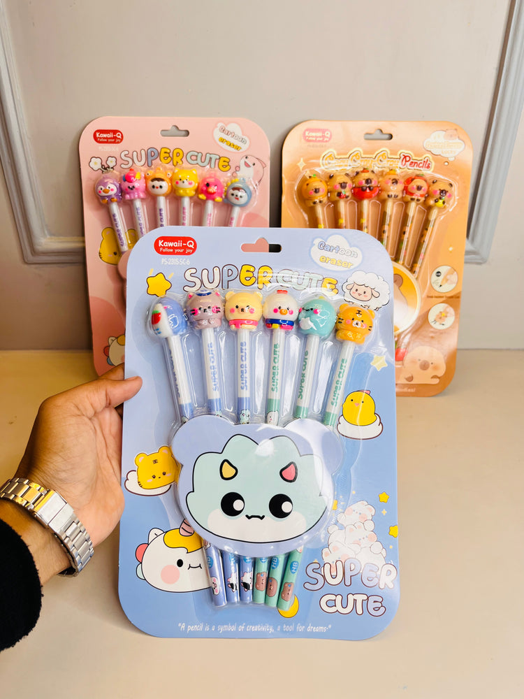 Cute Topper Pencil Set For Kids