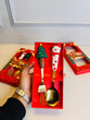2Pcs Christmas Spoon and Fork Set