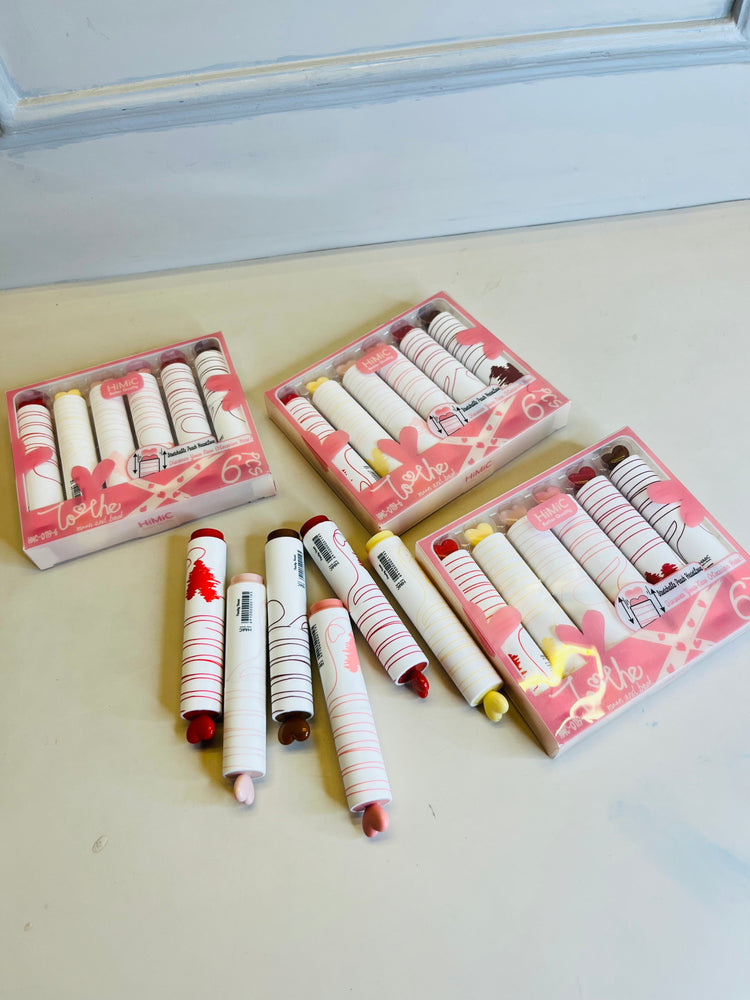 6 Pcs Lipstick Highlighter Markers