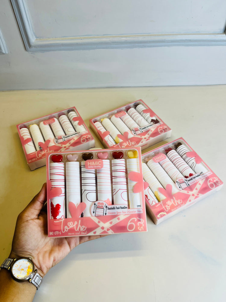 6 Pcs Lipstick Highlighter Markers