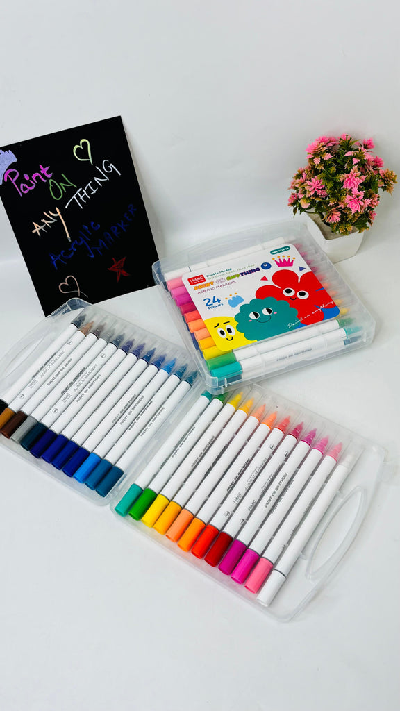 24-Pcs Doodles Acrylic Markers
