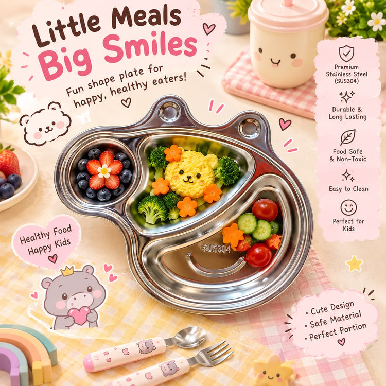 Kids cute shapes meal plate