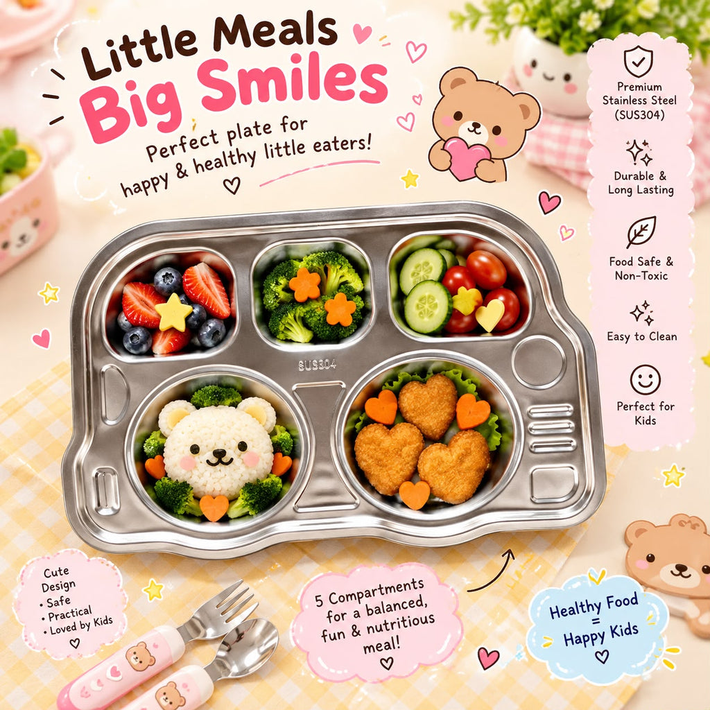 Kids cute shapes meal plate