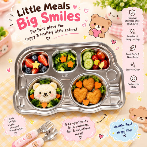 Kids cute shapes meal plate