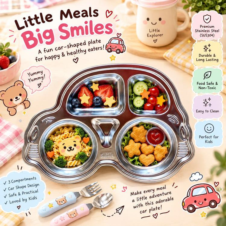 Kids cute shapes meal plate